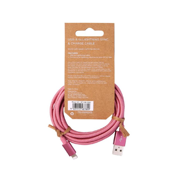 Lifestyles USB A To Lightning Cable 2m