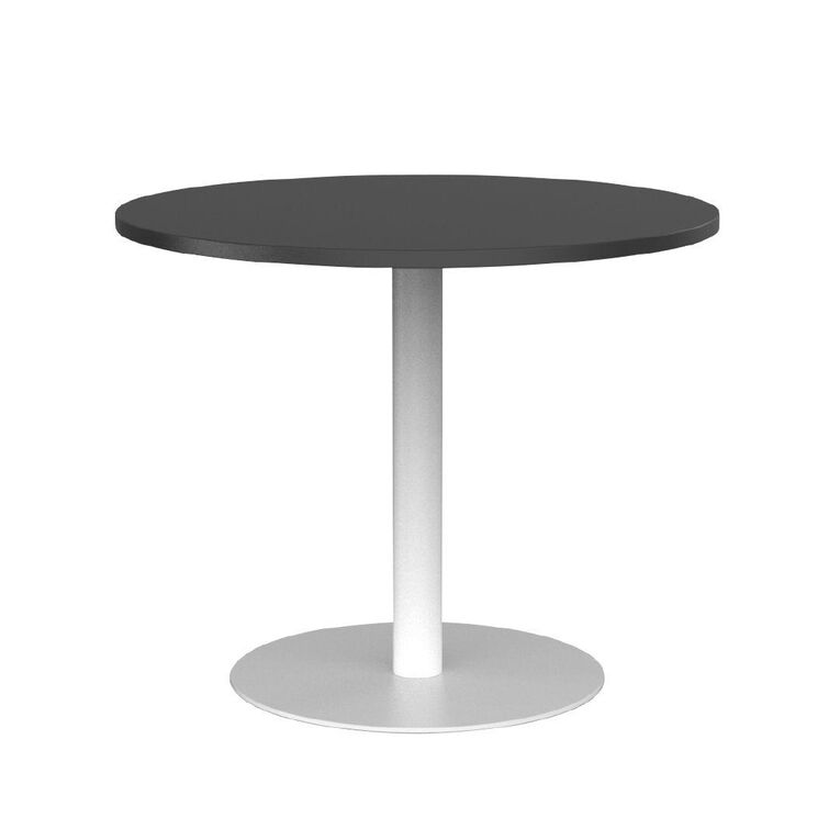 Knights Polo Meeting Table 900 Round Black Top