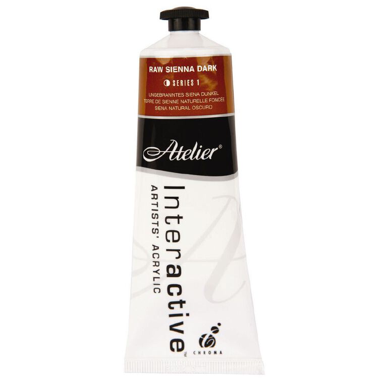 Atelier S1 Acrylic Paint Raw Sienna Dark Brown 80ml