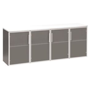 Jasper J Emerge Glass Doors Credenza 1800 White/Ironstone