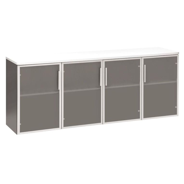 Jasper J Emerge Glass Doors Credenza 1800 White/Ironstone