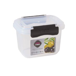 Visto Fresh Storage Container Clear/Charcoal Clips 420ml