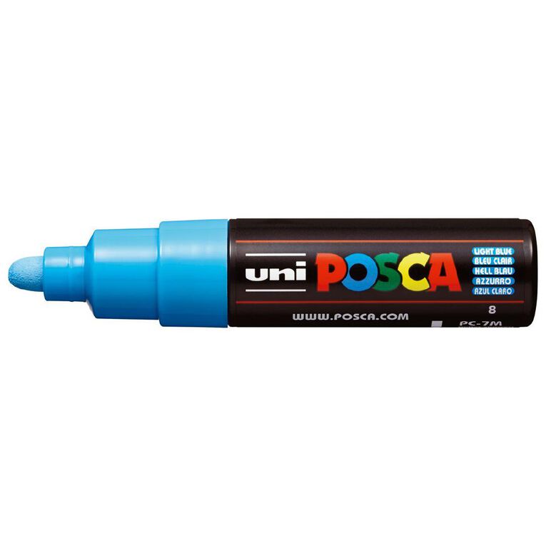 Uni Posca Marker 4.5-5.5mm Bold Bullet Blue Light