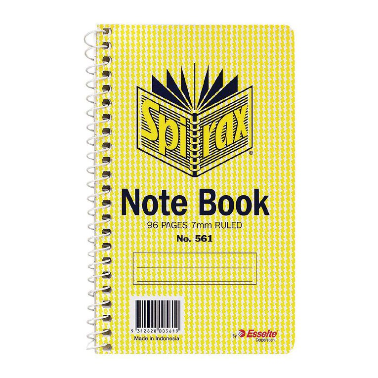 Spirax No.561 Spiral Ruled Notebook Yellow Mid