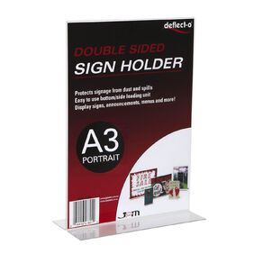 Deflecto A3 Portrait Sign/Menu Holder