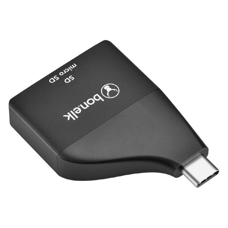 Bonelk USB-C to MicroSD/SD Adapter Black Black