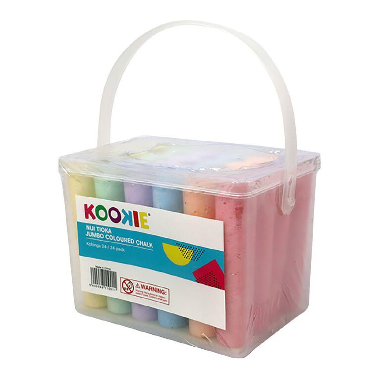 Kookie Jumbo Sidewalk Chalk Assorted 24 Pack
