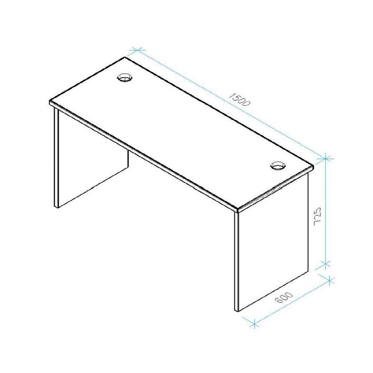 Zealand Desk 1500 x 600 Coastal Elm