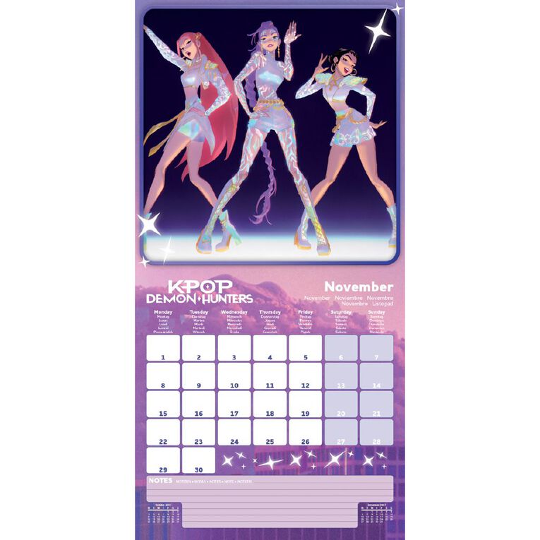 KPop Demon Hunters Calendar 2027