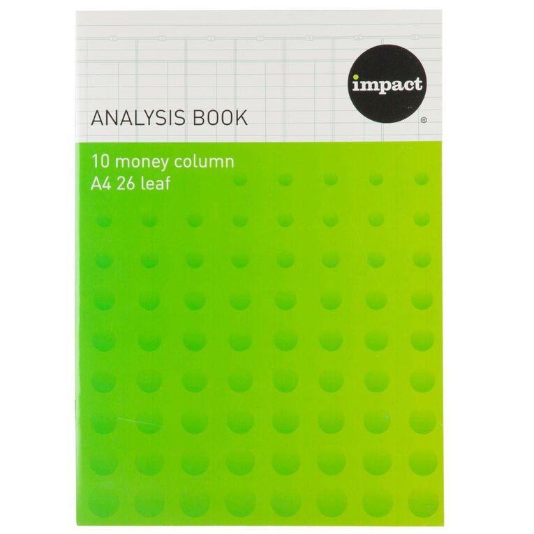 WS 10 Money Column Limp Analysis Book 26 Leaf Blue Mid A4