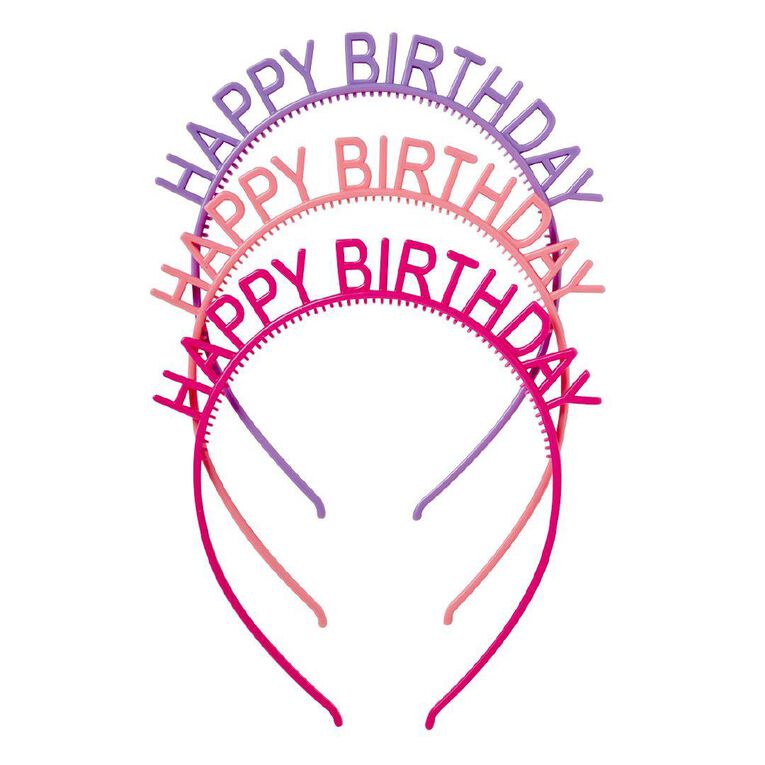 Party Inc Happy Birthday Headbands 3 Pack