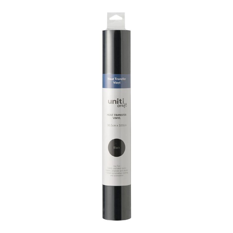 Uniti Craft Heat Transfer Vinyl 30.5Cm X 100Cm Black
