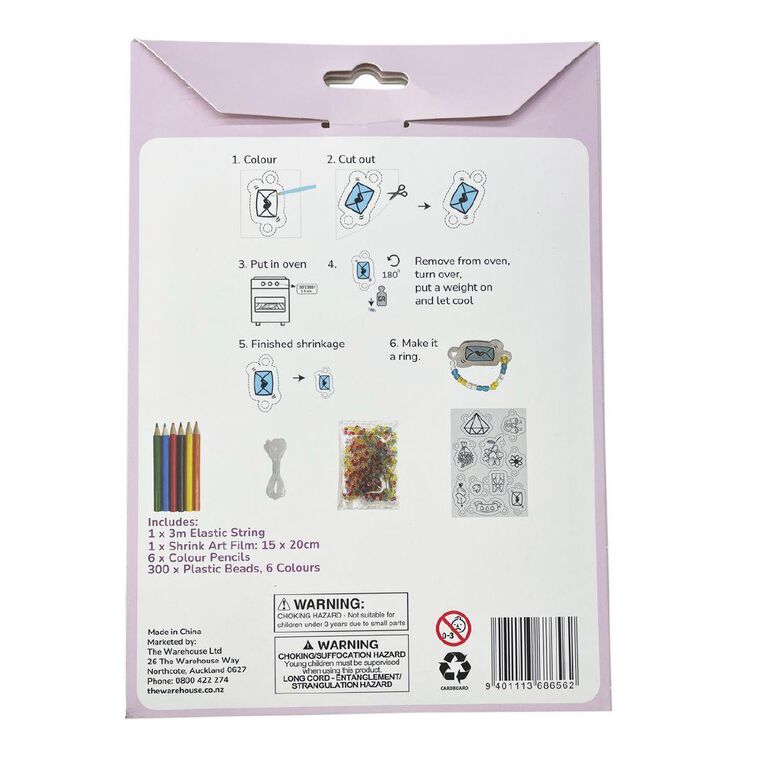 Uniti Kids Shrink Art Rings Kit