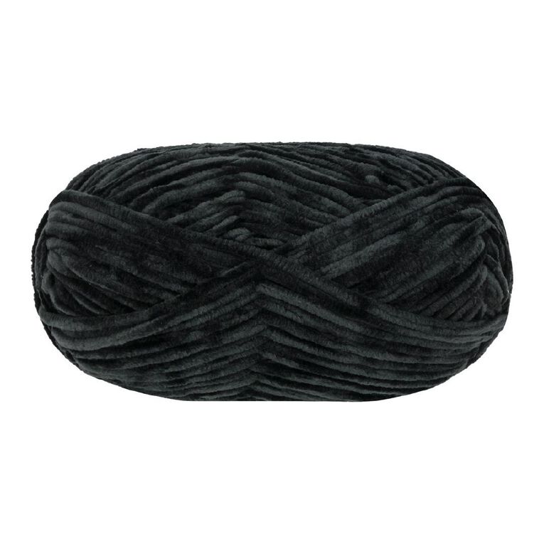 Birch Velvet Yarn 100% Polyester 100G Black