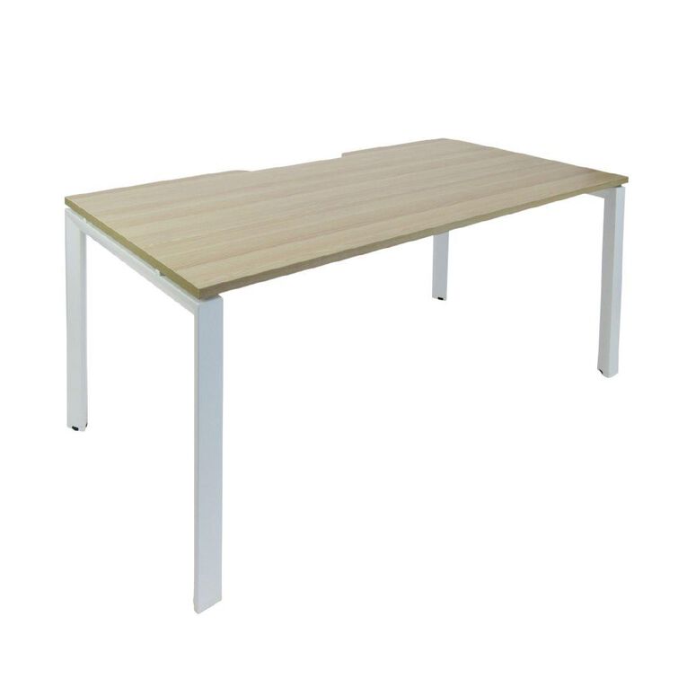 Zealand Novah Desk Oak Top/White Frame 1800w x 700d x 725h