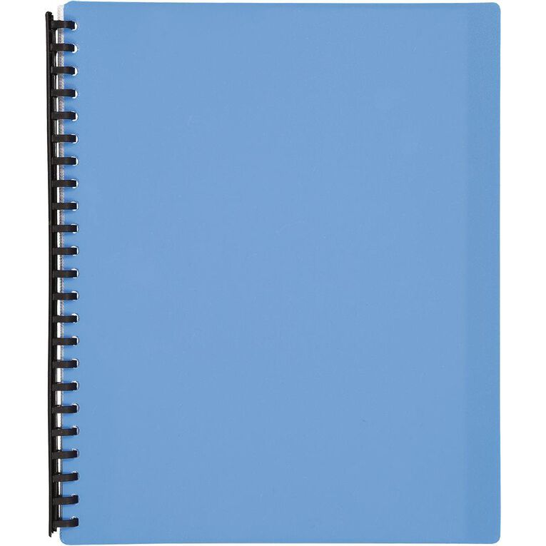 WS Clear Book Refillable 20 Leaf Blue A4