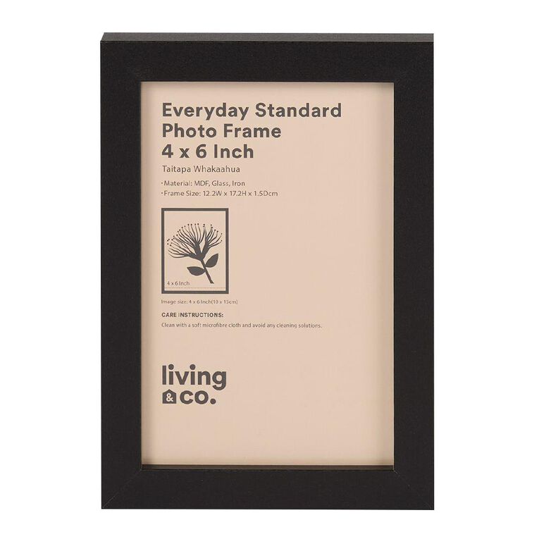 Living & Co Everyday Standard Photo Frame Black 4in x 6in