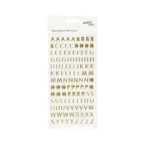 Uniti Mini Foam Alpha Stickers Gold
