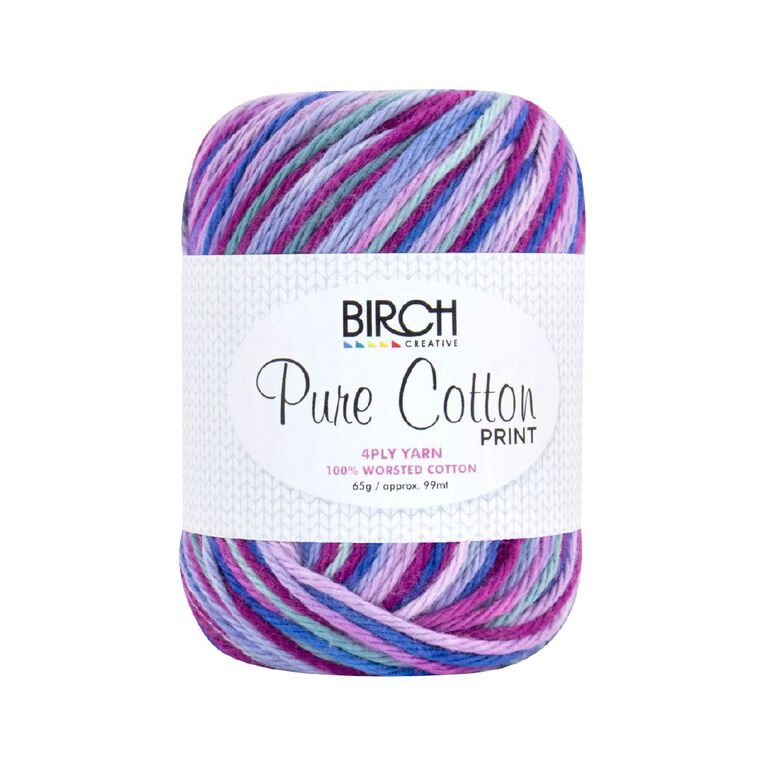 Birch Cotton Print 4Ply Worsted 100% Cotton 65G Orchid Bloom