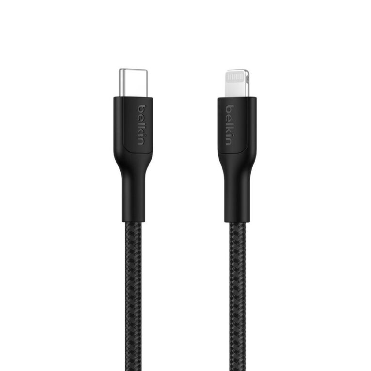 Belkin BoostCharge Pro USB-C Braided Cable Lightning Connector 2m Black