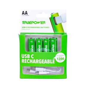 Truepower Truepower AA USB-C Rechargeable Batteries