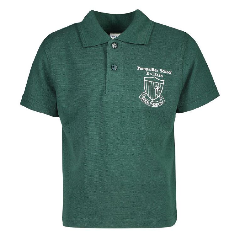 Schooltex Pompallier Short Sleeve Polo with Transfer