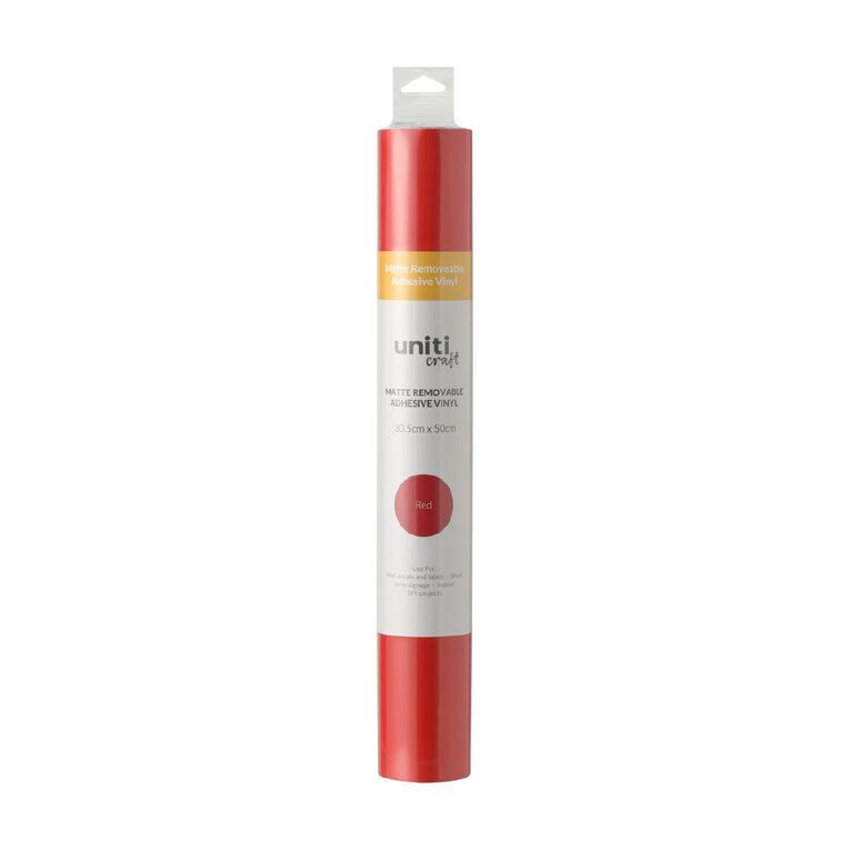 Uniti Craft Matte Removeable Vinyl 30.5Cm X 50Cm Red
