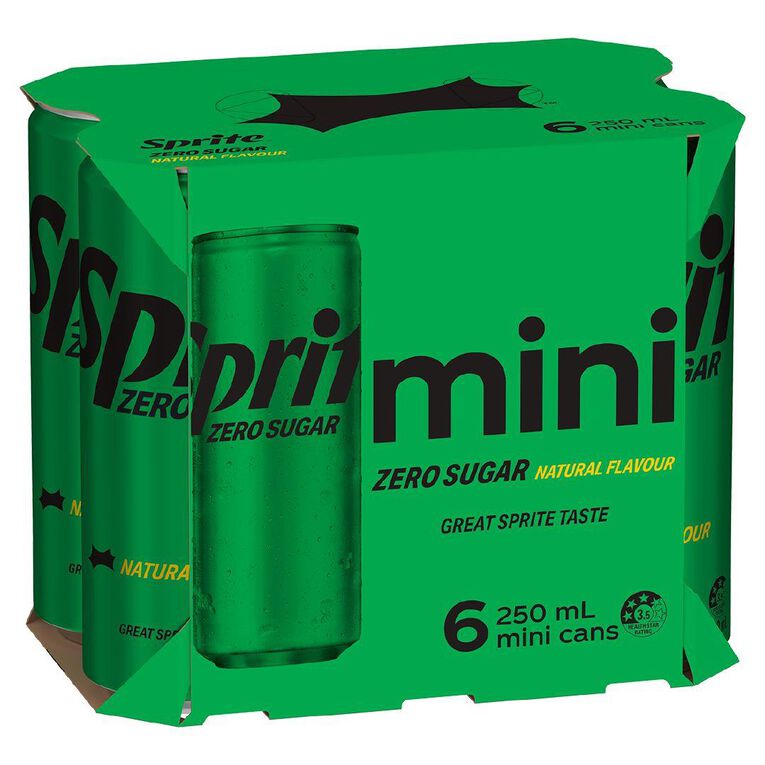 Sprite Zero Sugar Mini 250ml 6 Pack