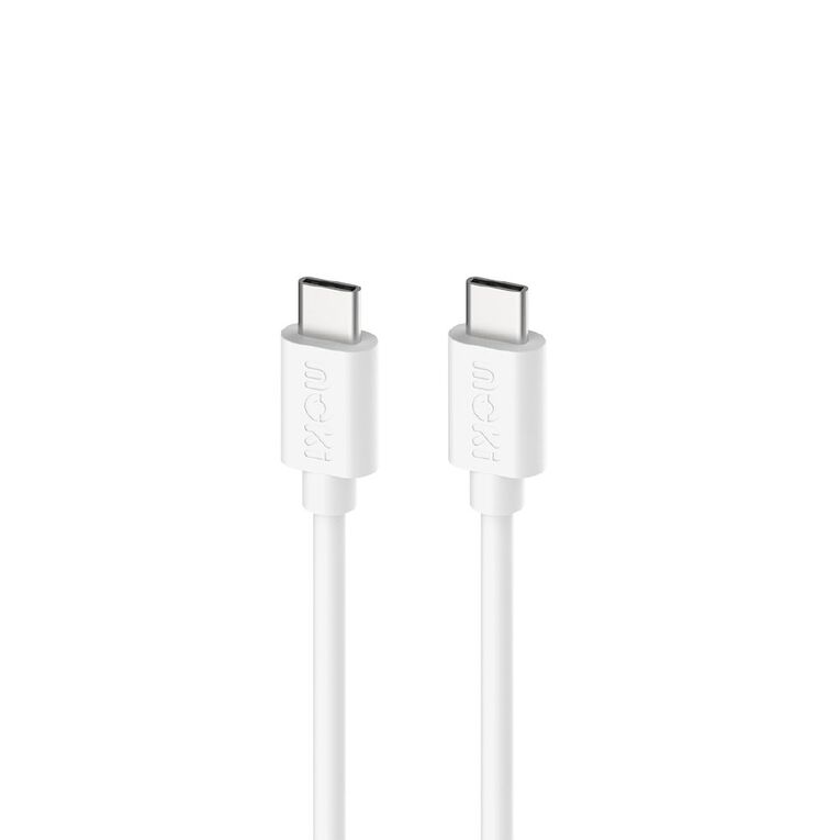 Moki USB-C to USB-C SynCharge Cable 1m - Classic White