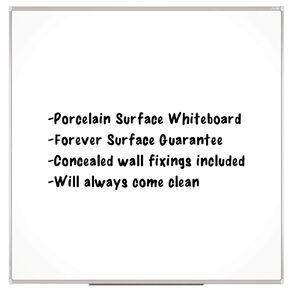 Boyd Visuals Porcelain Whiteboard 900 x 900mm White