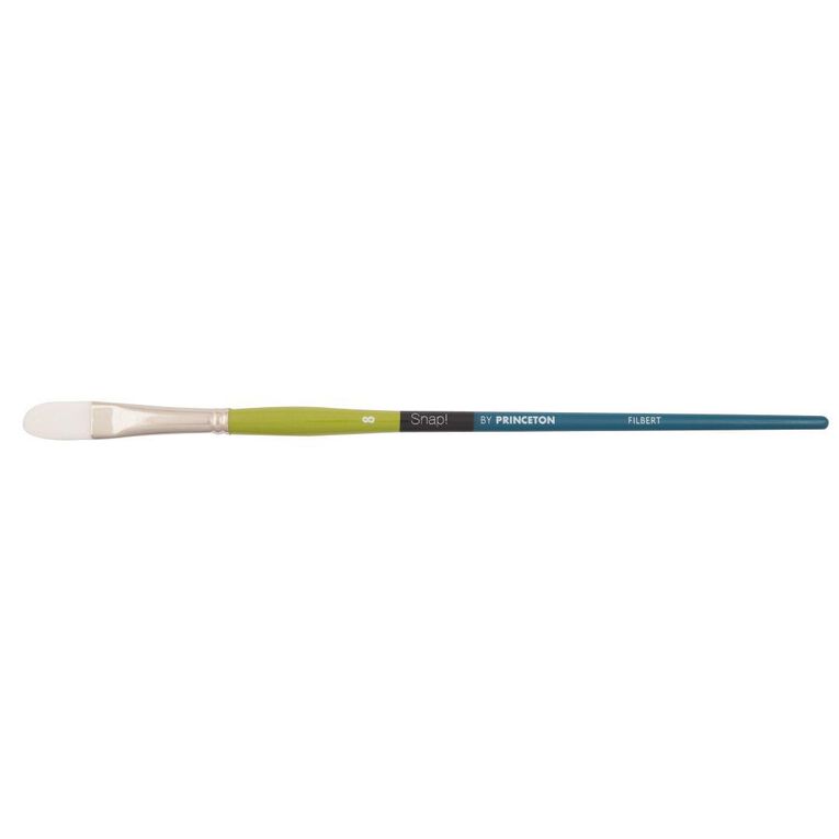 Princeton Snap Brush Long Handle Taklon Filbert 8 White