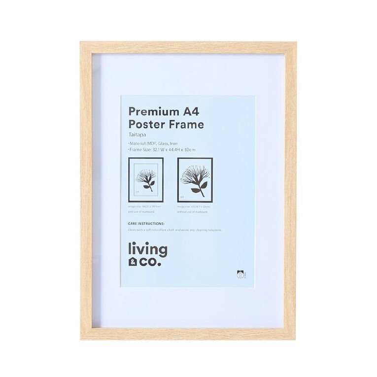 Living & Co Premium Poster Frame Natural A3/A4