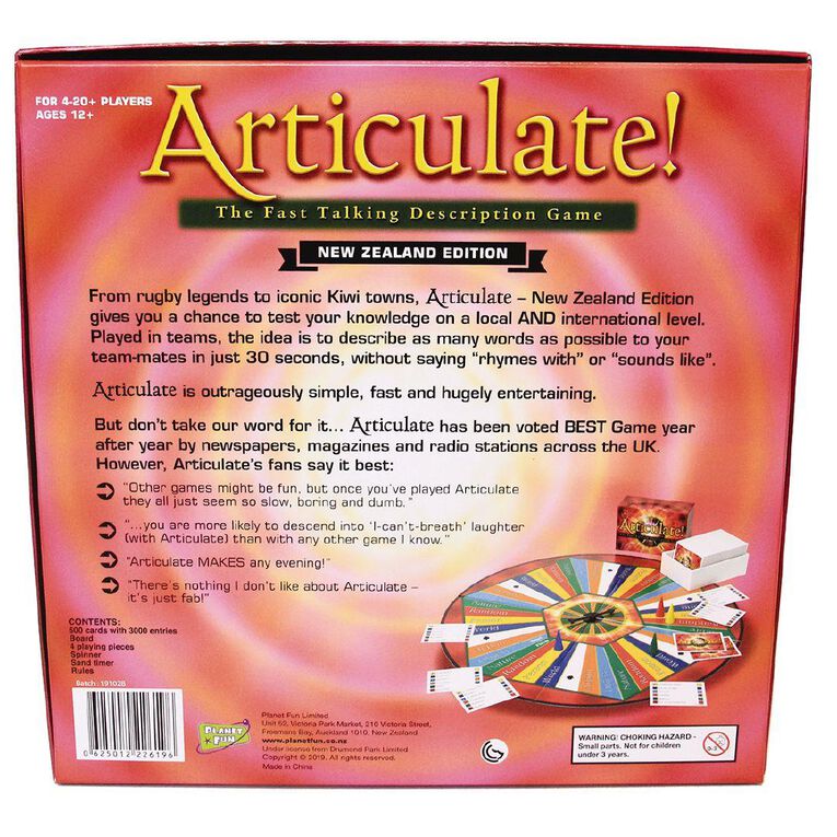 Articulate NZ Edition Game