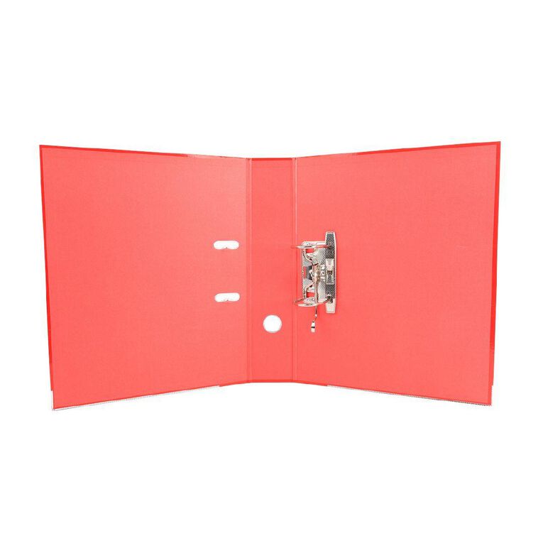WS Lever Arch File Foolscap Red Red Mid