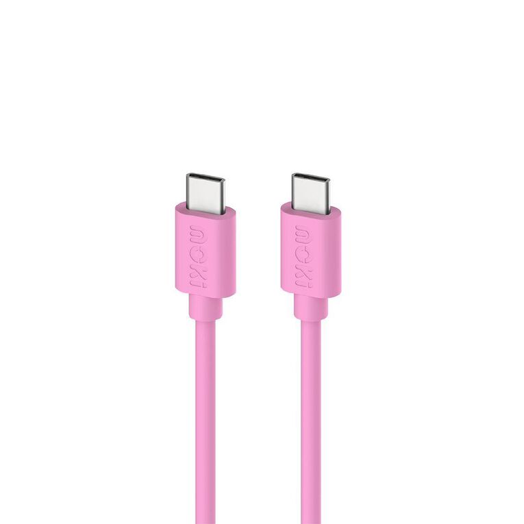 Moki USB-C to USB-C SynCharge Cable 1m - Soft Pink