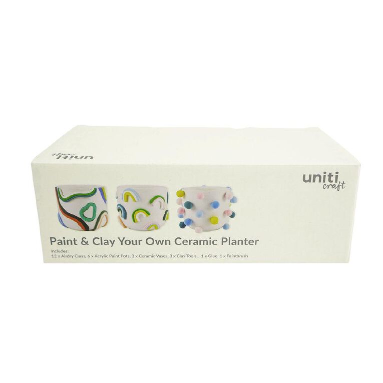 Uniti Craft Adults Paint & Clay Your Own Ceramic Planter