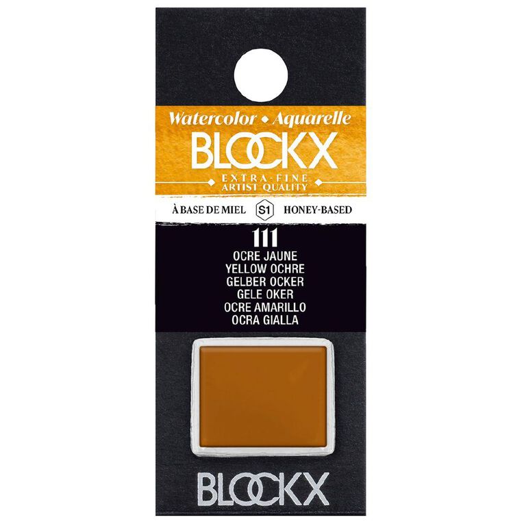 BLOCKX Watercolour Half Pan S1 111 Ochre Yellow Yellow