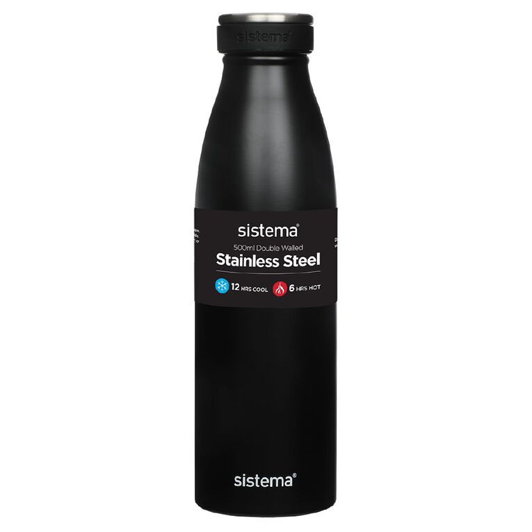 Sistema Stainless Steel Drink Bottle Assorted 500ml