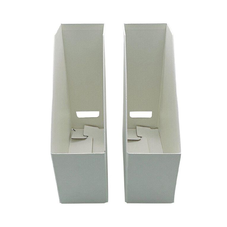 WS Flat Magazine File 2 Pack White