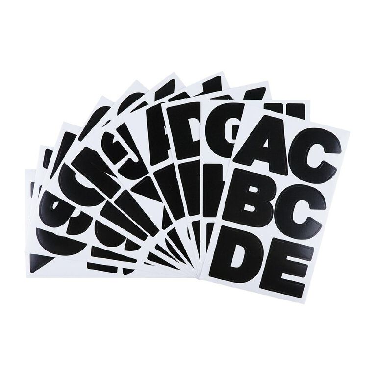 Uniti Alphabet Stickers Extra Large Black