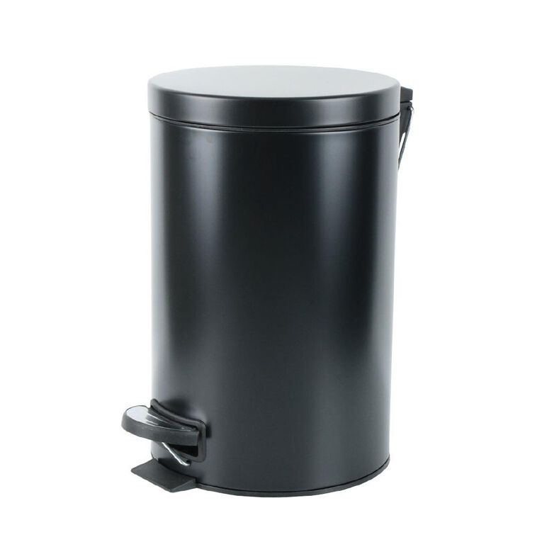 Living & Co Pedal Bin Black 12L