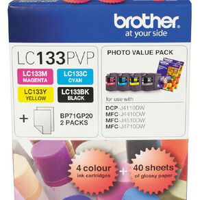 Brother Ink LC133 Photo Value 4 Pack 600 pages