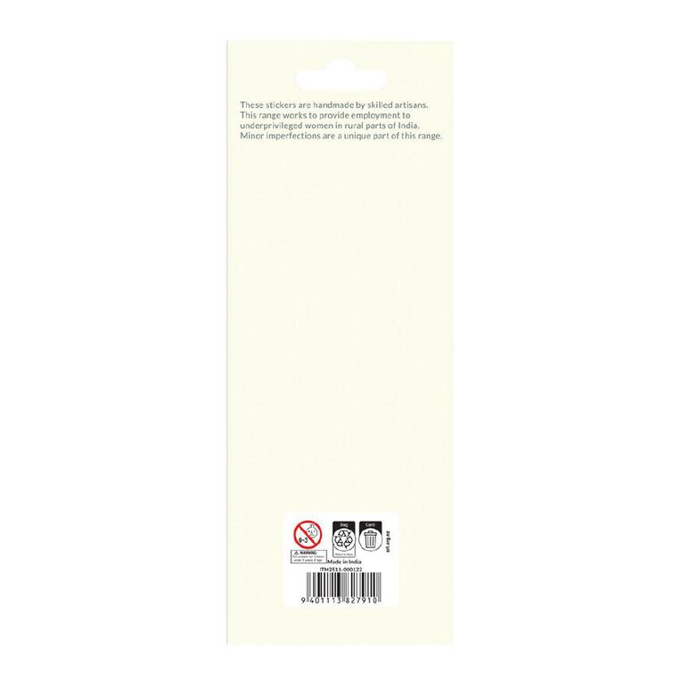 Uniti Handmade Sticker Glassy Butterfly Citrus Orchid 12 Piece