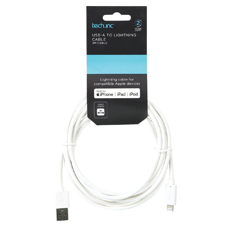 Tech.Inc USB-A to Lightning Cable - 3m