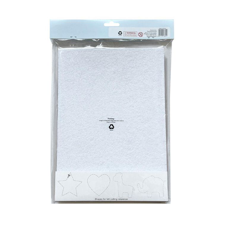 Uniti Felt Sheet 10 Pack Assorted A4