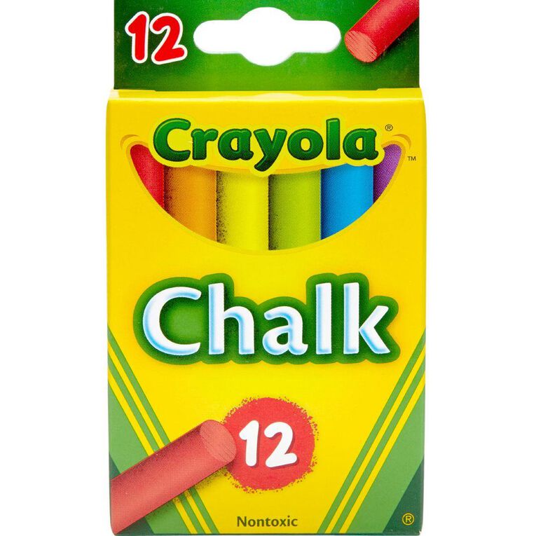 Crayola Chalk Coloured 12 Pieces Assorted