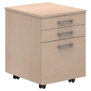Accent Mascot Personal Storage 3 Drawer Mobile Non Locking Refined Oak