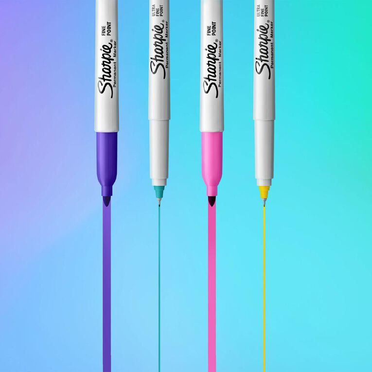 Sharpie Permanent Marker Fine Glam Pop 12 Pack