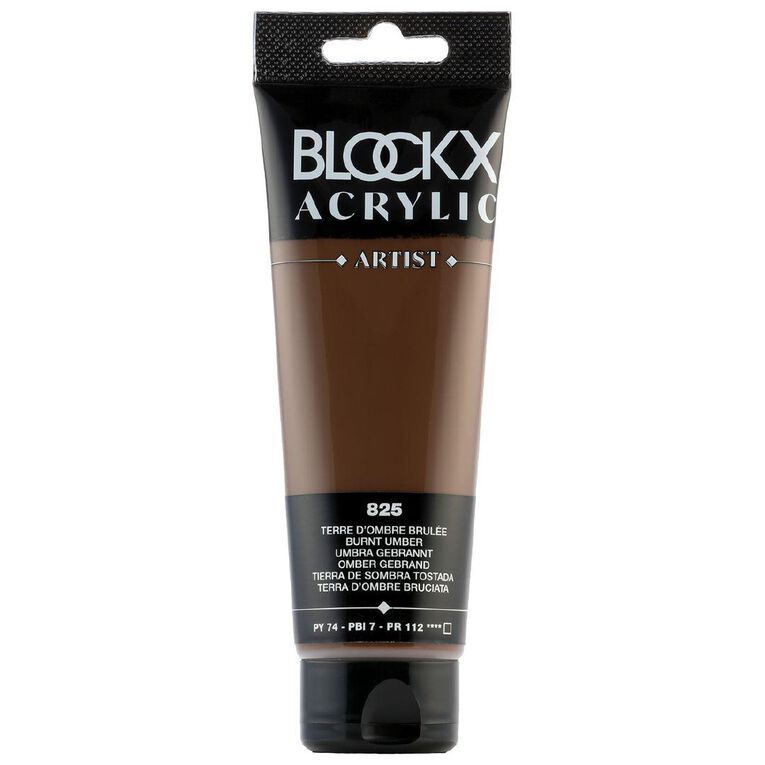 BLOCKX Acrylic Tube Burnt Umber 120ml