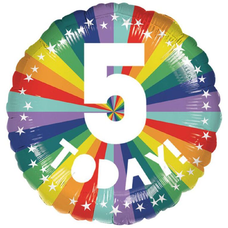 Anagram 45cm Standard Candy Rainbow 5 Today Balloon